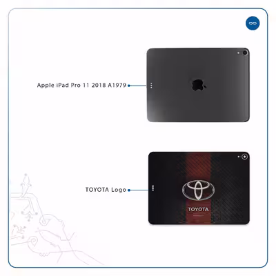 برچسب پوششی ماهوت مدل TOYOTA-Logo مناسب برای تبلت اپل iPad Pro 11 2018 A1979