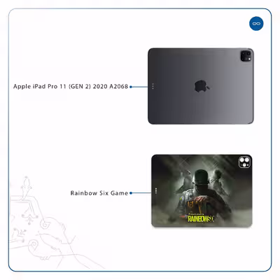 برچسب پوششی ماهوت مدل Rainbow-Six-Game مناسب برای تبلت اپل iPad Pro 11 (GEN 2) 2020 A2068