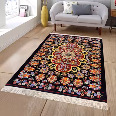 فرش دستبافت دو متری طرح گل کد 176