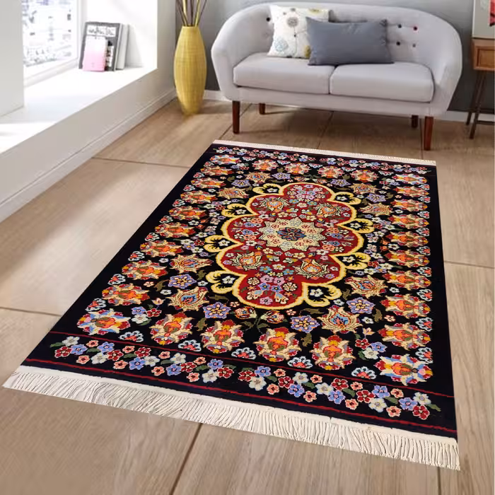 فرش دستبافت دو متری طرح گل کد 176