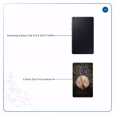 برچسب پوششی ماهوت مدل Setar-Daf-Instruments مناسب برای تبلت سامسونگ Galaxy Tab A 8.0 2019 T290