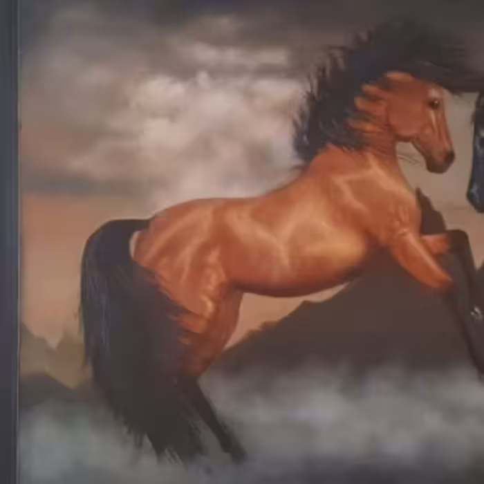 تابلو نقاشی رنگ روغن مدل اسب