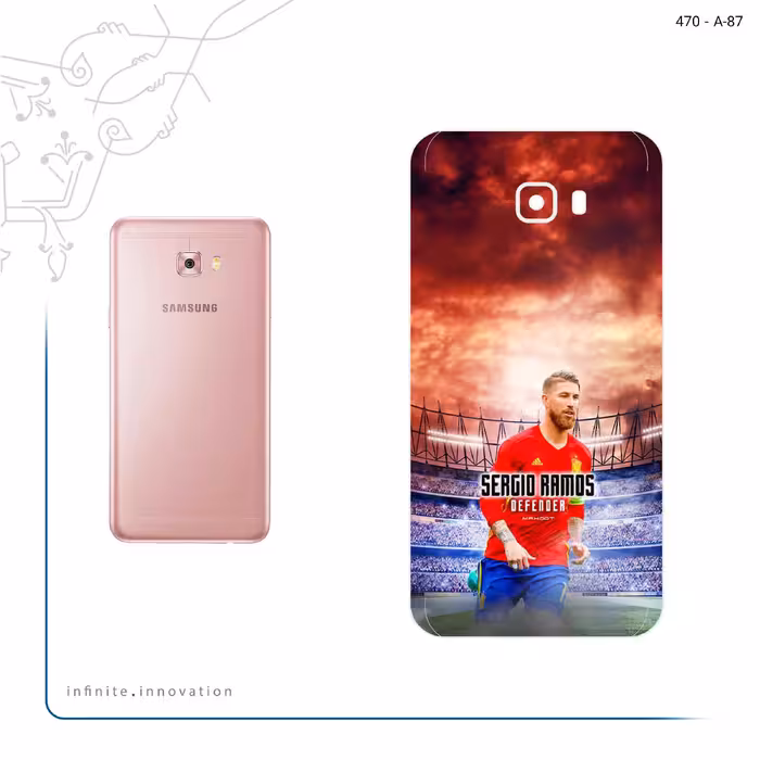 برچسب پوششی ماهوت مدل Sergio Ramos مناسب برای گوشی موبایل سامسونگ Galaxy C7 Pro