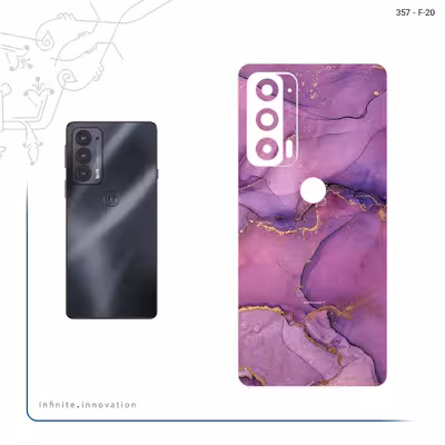 برچسب پوششی ماهوت مدل Purple Marble مناسب برای گوشی موبایل موتورولا Edge 20