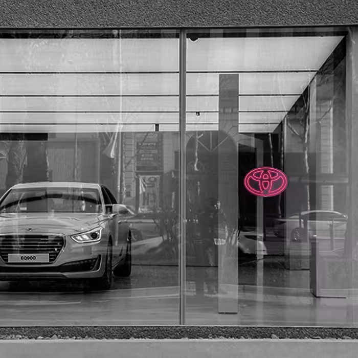 چراغ دیواری نئون دیزاین طرح Toyota-Logo-BL_PN