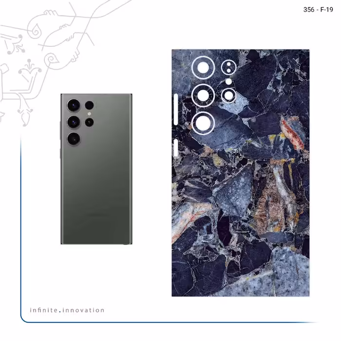 برچسب پوششی ماهوت مدل Broken black marble مناسب برای گوشی موبایل سامسونگ Galaxy S23 Ultra