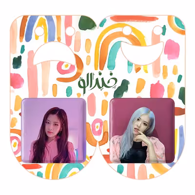 پیکسل خندالو مدل رزی بلک پینک کد 1436014363 مجموعه 2 عددی