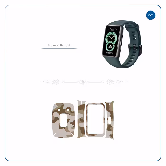 برچسب ماهوت طرح Army Desert مناسب برای ساعت هوشمند هوآوی band 6