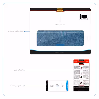 برچسب پوششی ماهوت مدل Blue-Crocodile-Leather مناسب برای تبلت مایکروسافت Surface Pro 2 2013