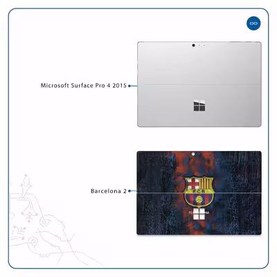برچسب پوششی ماهوت مدل BARCELONA-2 مناسب برای تبلت مایکروسافت Surface Pro 4 2015