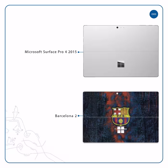 برچسب پوششی ماهوت مدل BARCELONA-2 مناسب برای تبلت مایکروسافت Surface Pro 4 2015