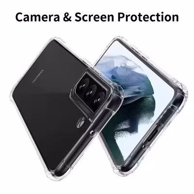 کاور گریفین مدل Transparent Armor مناسب برای گوشی موبایل سامسونگ Galaxy S22 به همراه محافظ پشت گوشی