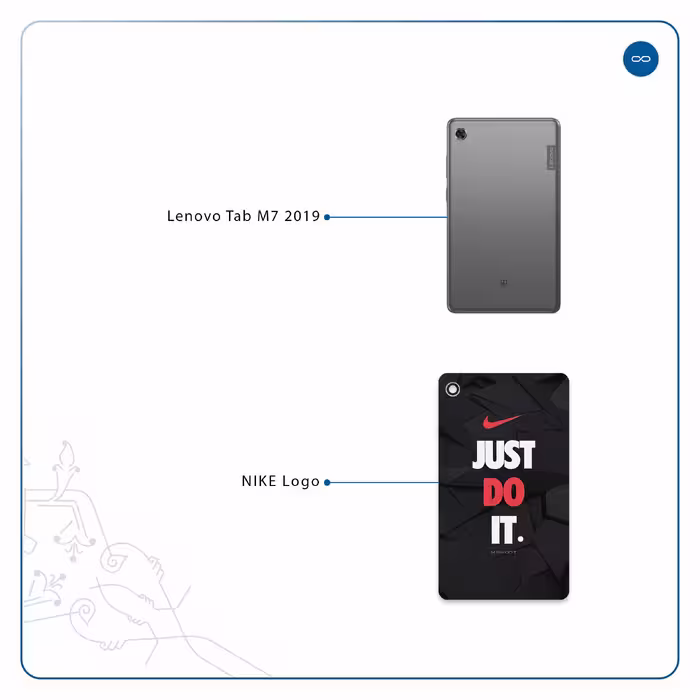 برچسب پوششی ماهوت مدل NIKE-Logo مناسب برای تبلت لنوو Tab M7 2019