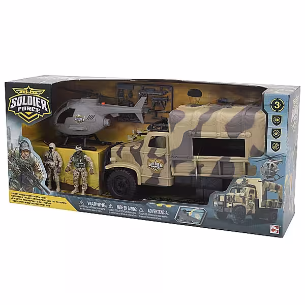 ست بازی کامیون و هلیکوپتر Soldier Force مدل Trooper Truck