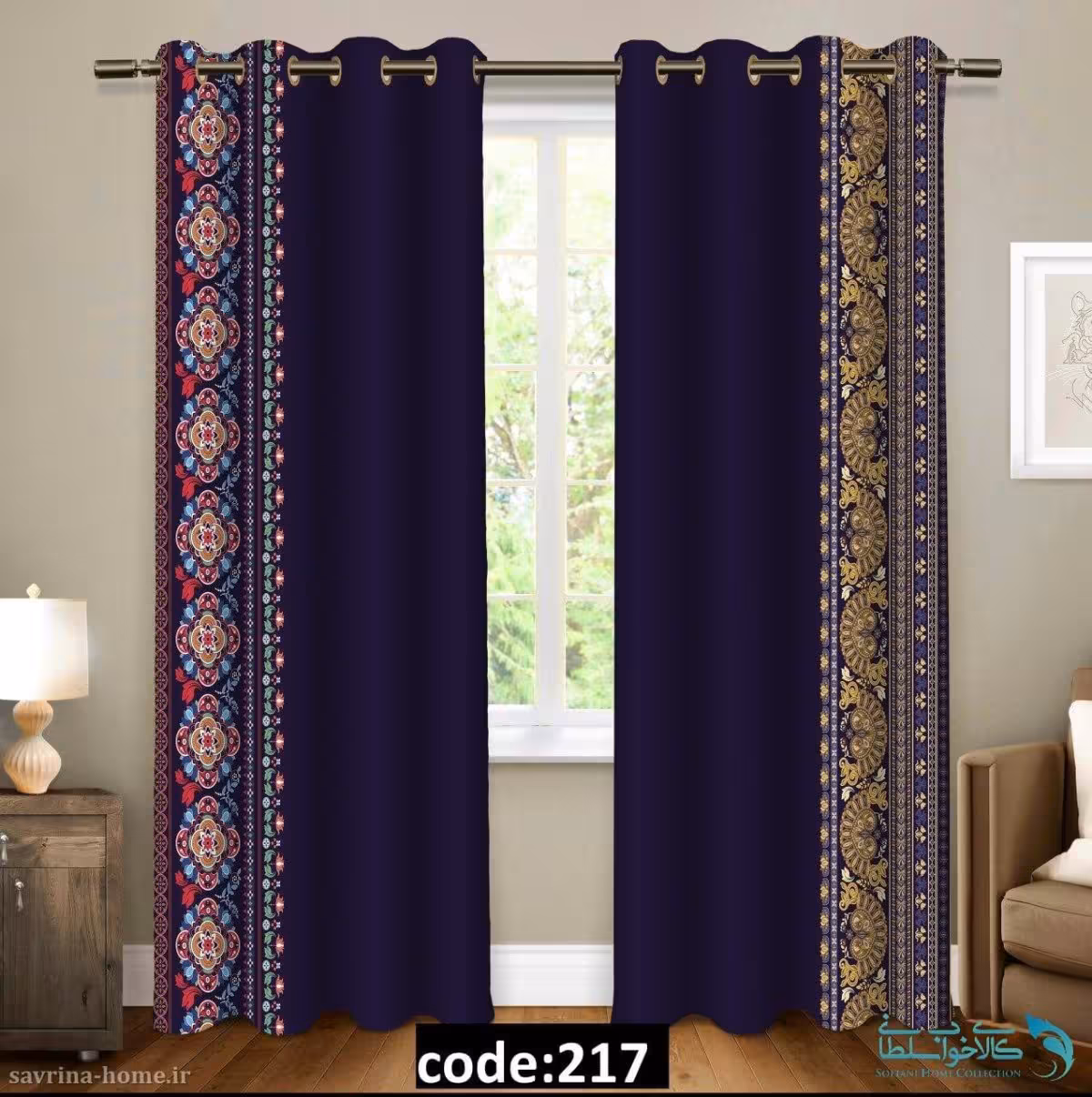 پرده پانچی طرح تذهیب مدل Sh-217