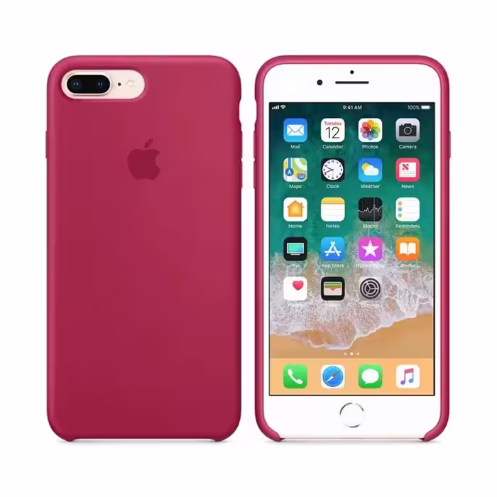 قاب سیلیکون سرخابی آیفون 8PLUS