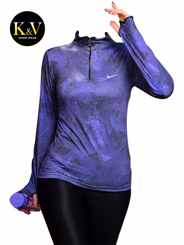 بلوز نیم زیپ فینگردار ورزشی زنانه Nike کد 01
