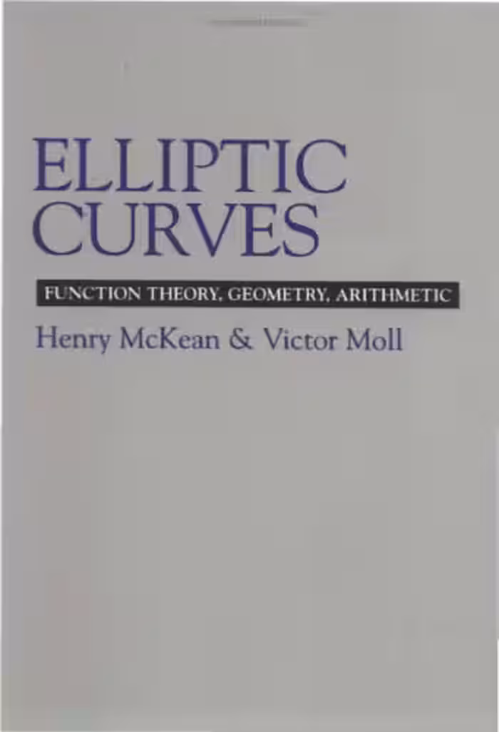 خرید و دانلود نسخه کامل کتاب Elliptic Curves: Function Theory, Geometry, Arithmetic