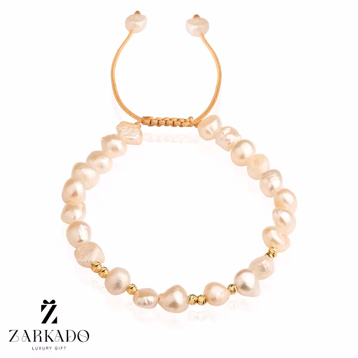 دستبند مروارید پرورشی و گوی البرنادو طرح 8