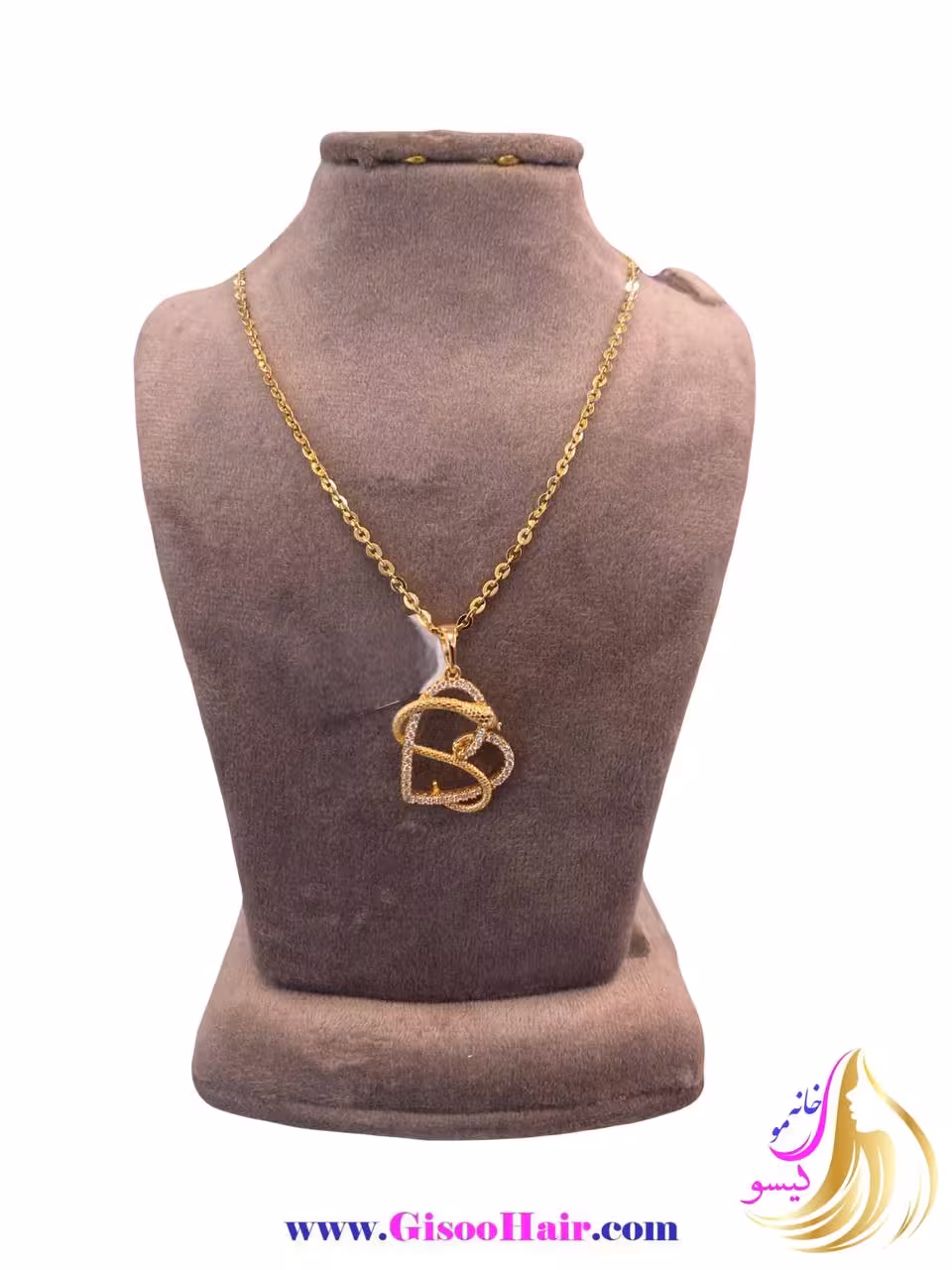 گردنبند زنجیر پلاک استیل طرح مار و قلب