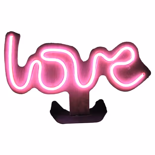 دکوری نئون چوبی مدل LOVE