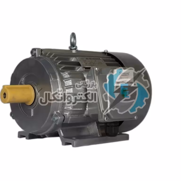 الکتروموتور 4 اسب سه فاز استریم Stream پوسته چدن در قاب بغل