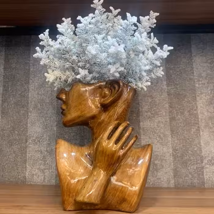 گلدان مدل رخ طرح چوب