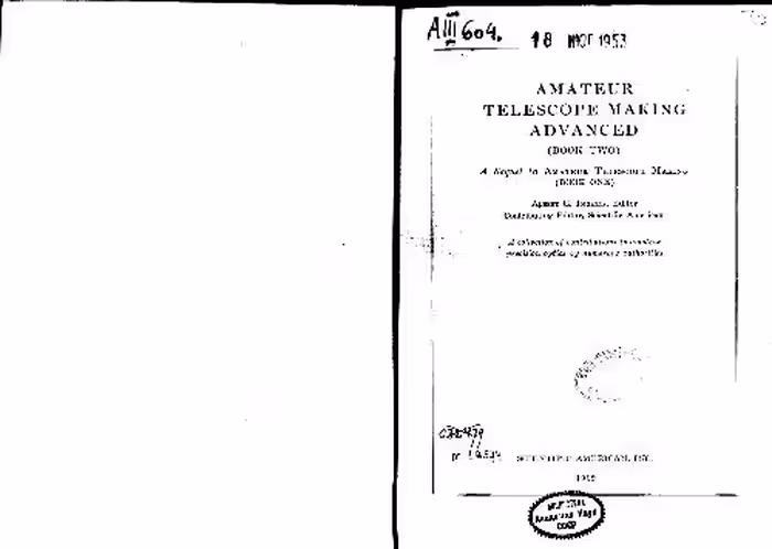 خرید و دانلود نسخه کامل کتاب Amateur Telescope Making Advanced (Book Two) (1952)(en)(650s)