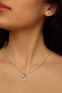 نیمست ایتالیایی جواهری نقره کد 00578