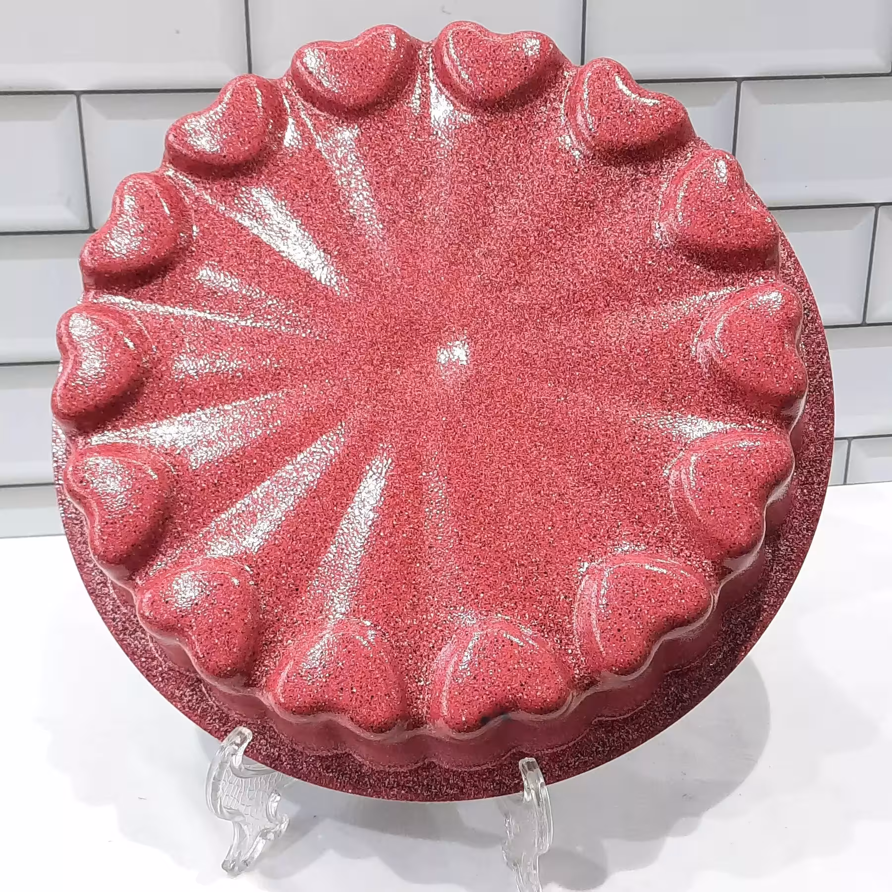 قالب تفلون گرانیتی شارلوت کف قلبی قطر 25 سانت ارتفاع 5 سانت