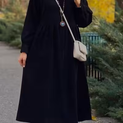 پیراهن مانتویی زنانه مخمل کبریتی طرح گیتا