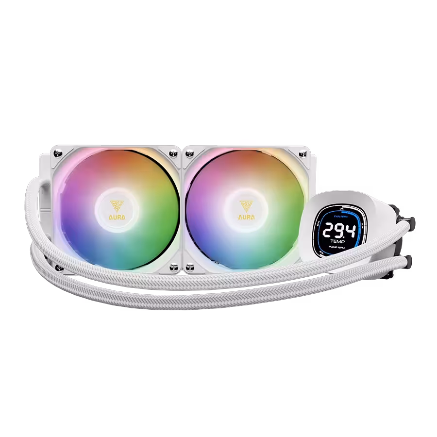 خنک کننده پردازنده گیم دیاس AURA GL240 DIGITAL White | فروشگاه گیمینگ تکاف