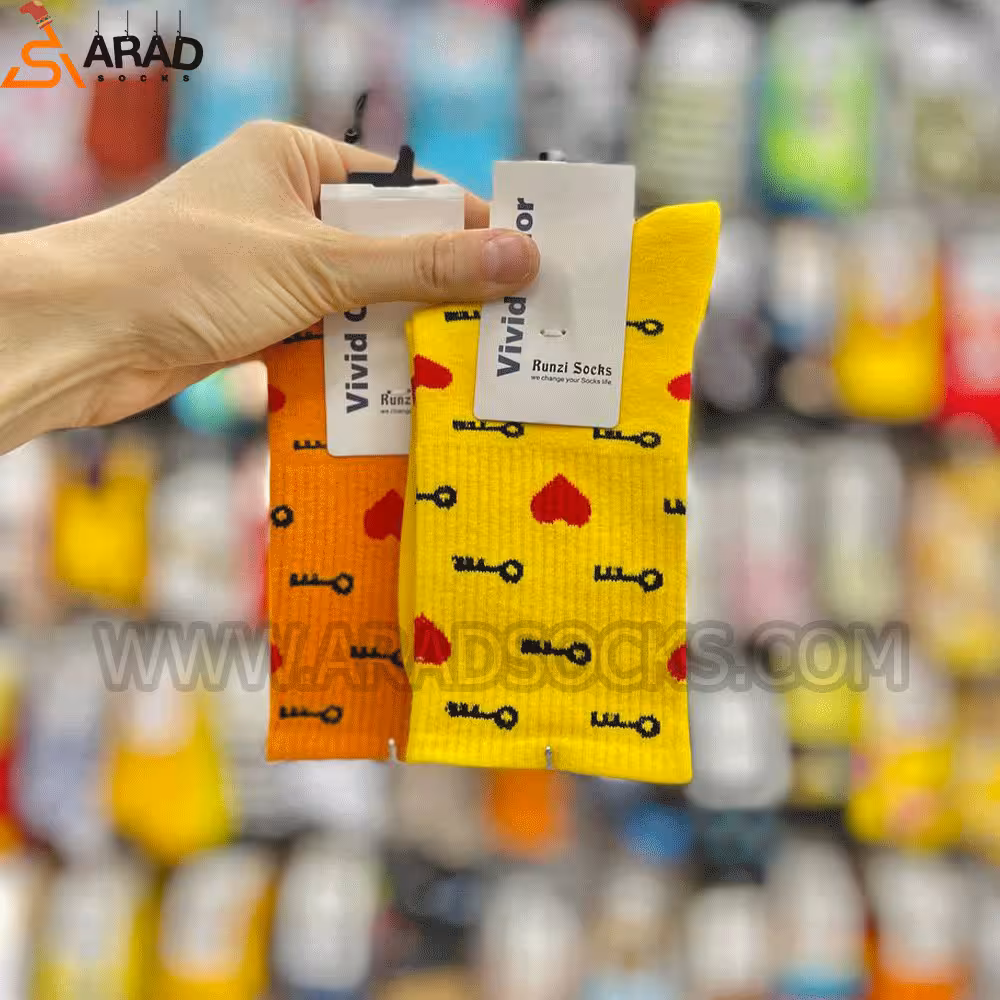 جوراب ساقدار طرح کلید و قلب