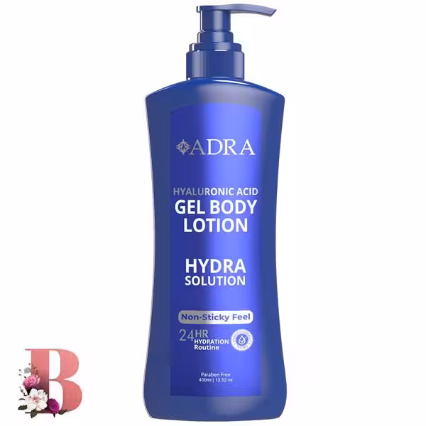 لوسیون بدن ژلی آدرا حاوی هیالورونیک اسید 400 میلی لیتر | ADRA HYALURONIC ACID GEL BODY LOTION 400ml