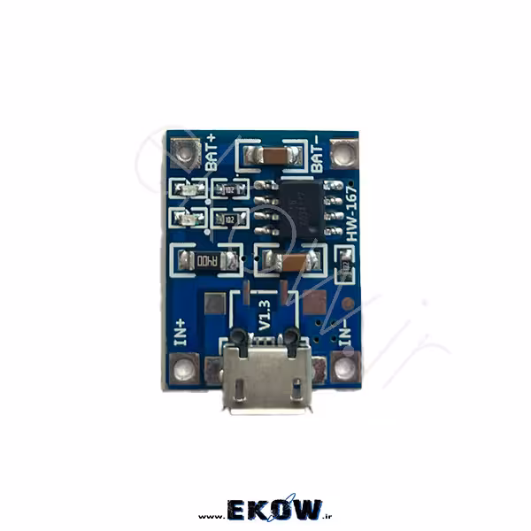 ماژول شارژ باتری لیتیوم TP4056 میکرو بدون محافظ (MICRO USB)