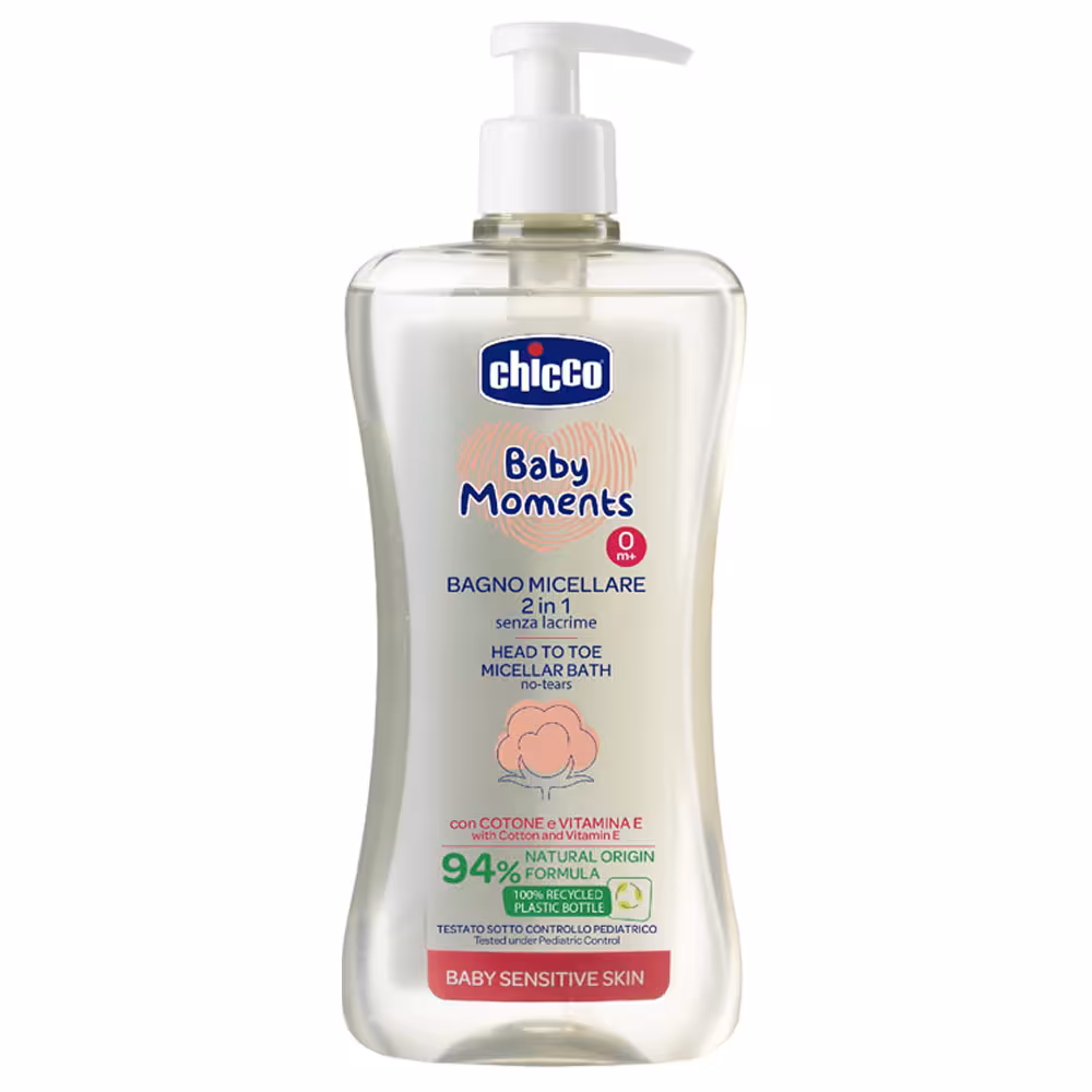 شامپو سر و بدن کودک میسلار 2 در 1 چیکو مدل Bagno حجم 500 میلی‌لیتر