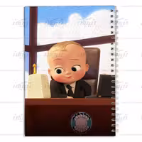 دفتر مشق کارتون بچه رئیس