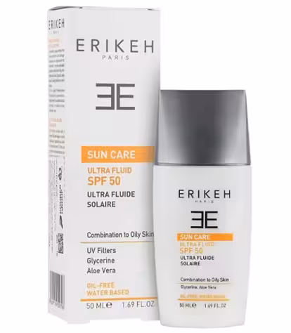 فلوئید ضدآفتاب بی رنگ و فاقد چربی برای پوست مختلط و چرب SPF50 اریکه 50میل