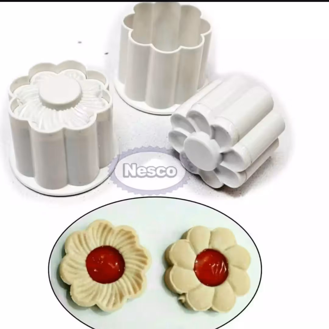 کاتر و مهر دو طرفه شیرینی مربایی طرح گل