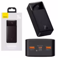پاور بانک 30000 فست شارژ LCD دار PD 20W Baseus N01 با گارانتی یاس ارتباط