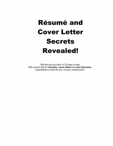 خرید و دانلود نسخه کامل کتاب Résumé and Cover Letter Secrets Revealed