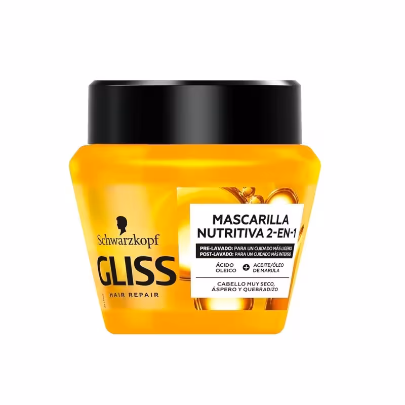 ماسک مو کاسهای مدل Mascarilla Nutritiva 2 in 1 (طلایی) گلیس 300 میل