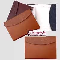 سر رسید سال 1404 سایز وزیری جلد چرم سه لت سلطانی دکمه مگنتی جمعه جدا به همراه جعبه