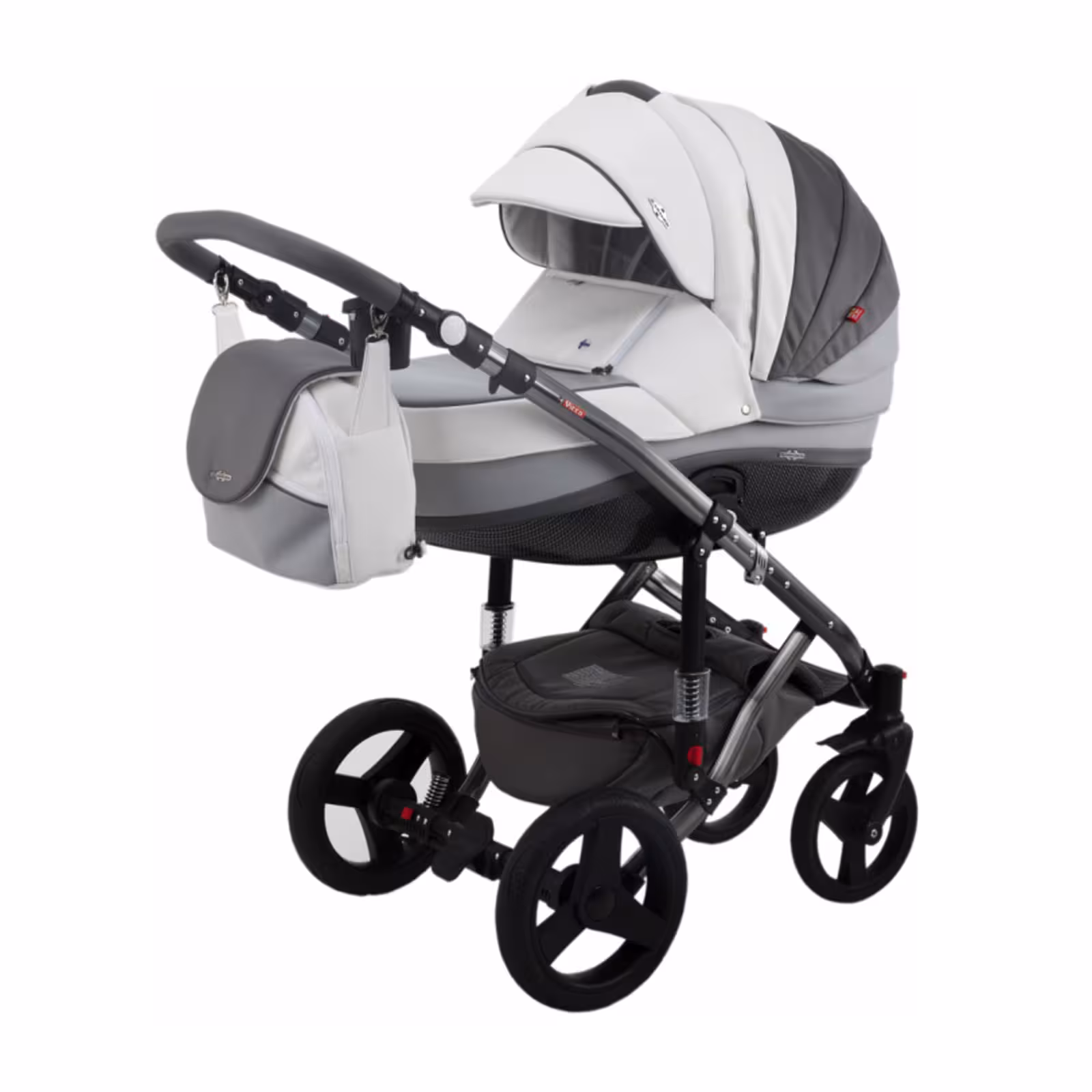 ست کالسکه طوسی چرم 4 تکه آدامکس ADAMEX مدل VICCO DELUXE 102s