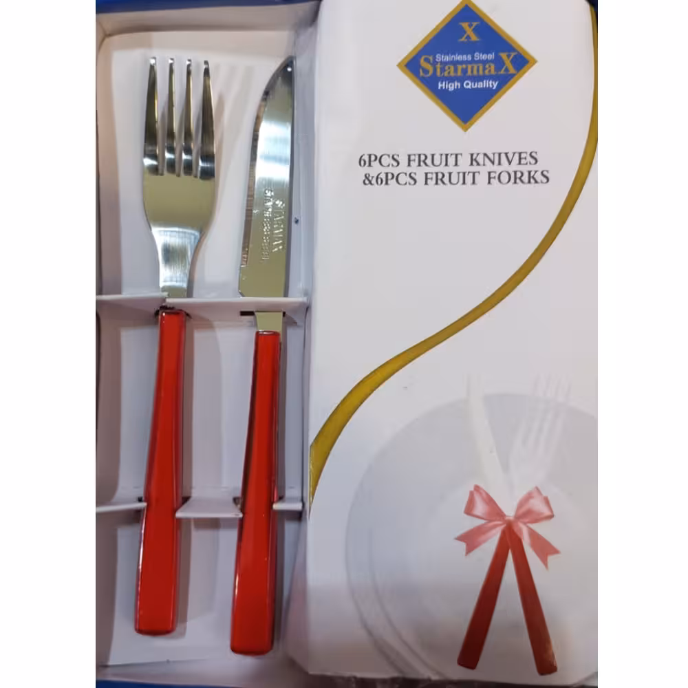 کارد و چنگال دسته پلاستیک تک رنگ