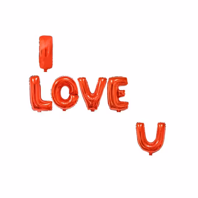 بادکنک فویلی مدل I LOVE U