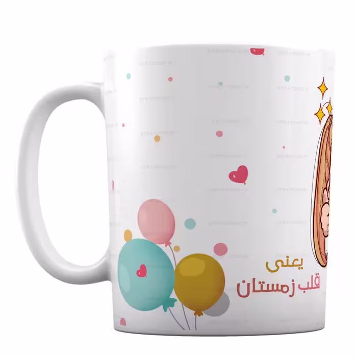 ماگ سرامیکی با طرح دختر اسفندی قلب زمستان کد 141