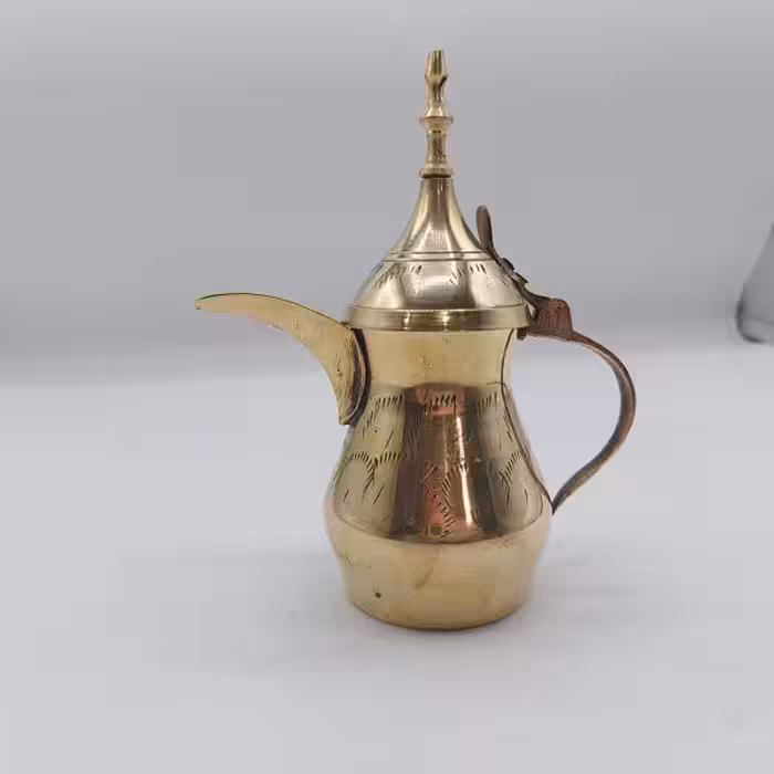 دله قهوه برنجی هندی ارتفاع 14cm کد 1226