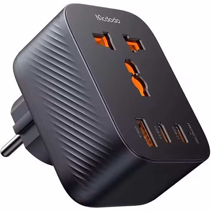 تبدیل پریز برق چندکاره و شارژر دیواری تایپ‌سی و USB مک‌دودو CP-0750