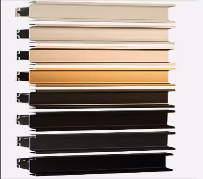 دستگیره پروفیلی مخفی U فرم کمدی 2.4 متری نوک مدادی پودری فانتونی کد L107